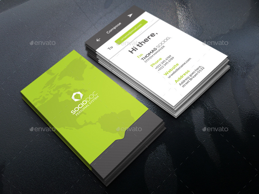 Message Business Card by axnorpix GraphicRiver